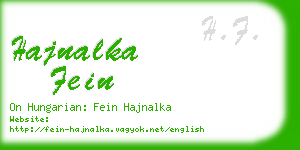 hajnalka fein business card